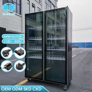 Réfrigérateur commercial double porte OEM 970L pour boissons, conservation de bière, vente en gros, affichage réfrigéré, personnalisation - Product Image 1