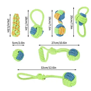 Evcil ürünler yüksek kalite eğitim köpek düğüm topu pamuk halat interaktif hareket köpek çiğneme oyuncakları takım - Product Image 3