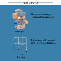 Grande cage à oiseaux en fer pour l'extérieur cage à oiseaux mobile avec roues vente en gros