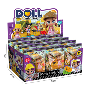 Jinying Nouvelle figurine de poupée surprise en boîte mystère, mignonne, miniature, pour filles, avec jouets de simulation de barbecue - Product Image 6