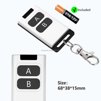 Transmisor Inalámbrico Universal RF433 Mhz de 50m, Control Remoto de Mano de 4 Botones para Control de Luces/Puertas de Garaje, Señal Estable