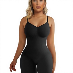 <span class=keywords><strong>SHAPERX</strong></span> Damen Antibakterieller Bauchkontroll-Bodysuit mit Oberschenkellänge-Shorts für einen Lifting-Effekt 78% Nylon 22% Spandex - Product Image 1