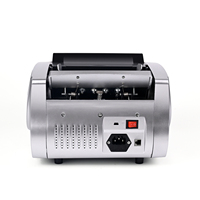 Compteur de billets à chargement par le haut 2827B avec double affichage LCD LED, machine de comptage automatique de billets pour le bureau de change
