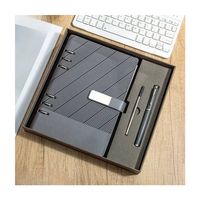 Carnet rechargeable en cuir PU A5 avec logo personnalisé et stylo, coffret cadeau d'entreprise