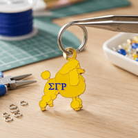 Metal Society Community SGRHO Label Pretty Caniche Pendentif 1922 Sorority Sigma Gamma Rho Charms pour la fabrication de bijoux
