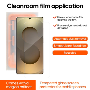 Protector de Pantalla de Alta Definición 2.5D Templado 9H Antipolvo con Segunda Capa Antihuellas para <span class=keywords><strong>Samsung</strong></span> S26/S25edge/S25u/S24+ - Product Image 2