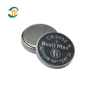 Fabricante CR2450 3V 550mAh Baterías de botón de celda de moneda de litio Batería de dióxido de manganeso de litio para electrónica de consumo