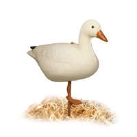 Décoration réaliste d'oie blanche d'extérieur, ornement sur piquet, leurre paysager pour la chasse au canard