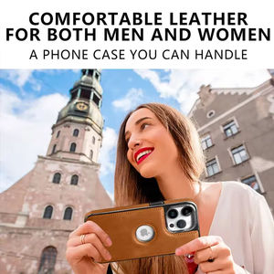 Custodia per telefono cellulare magnetica in pelle di cuoio cavo per <span class=keywords><strong>iPhone</strong></span> 16 15 14 13 <span class=keywords><strong>12</strong></span> Pro Max custodia <span class=keywords><strong>protettiva</strong></span> antiurto - Product Image 5