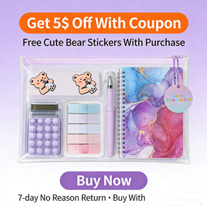 Venta al por Mayor de <span class=keywords><strong>Cuadernos</strong></span> MIAX Bonitos con Calculadora, Bolígrafo, Notas Adhesivas, Artículos de Papelería de Fantasía para Oficina y Escuela - Product Image 2