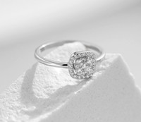 Bague de luxe en argent 925 avec moissanite taille brillant couleur D, sertie à griffes, pour femme, idéale pour fiançailles et mariage, bijoux fins étincelants et clairs