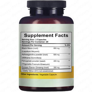 Integratore OEM 4 in 1 <span class=keywords><strong>Maca</strong></span> Nera Ashwagandha Fieno Greco Ginseng Panax Energia e Equilibrio Ormonale 60 Capsule - Product Image 2