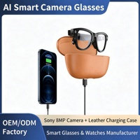 Lunettes Intelligentes M02 Ultra avec Caméra HD 800W, Traduction en Temps Réel WiFi et Étui de Recharge Inversée