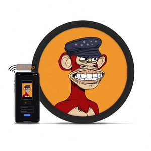 Pantalla LCD Circular de 23.6 Pulgadas para Publicidad en Interiores, Pantalla LCD Redonda, Reloj de Madera de Caoba, Marcos de Madera para Pantallas de TV, Wintouch - Product Image 1