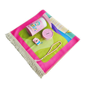 Ensemble de tapis de prière pour enfants, tapis de prière islamique pour enfants, design coloré de dessins animés avec boîte-<span class=keywords><strong>cadeau</strong></span> cylindrique - Product Image 2