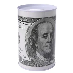 American Style Durable Kids Toy Gifts Coin Piggy Bank Money Tin Box