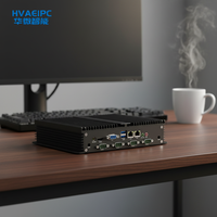 Mini ordinateur industriel embarqué HVAEIPC, processeur Intel Celeron/Core I3/I5/I7, refroidissement sans ventilateur, 4 Go de RAM DDR4, 256 Go, IP65