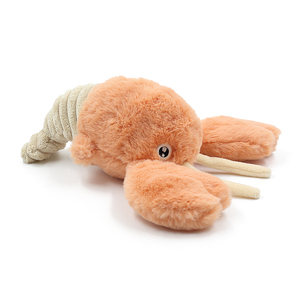 Pelzige Hummer Haustier produkte Kauen Plüsch Interaktives langlebiges Welpen spielzeug Designer Soft Dog Squeak Toy - Product Image 4