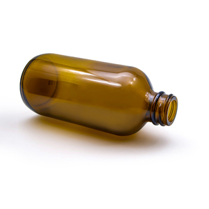 Bottiglia di Vetro Boston Rotonda Grande Personalizzabile in Ambra - Opaca per Oli Essenziali e Uso in Laboratorio Chimico - Product Image 5