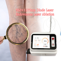 Machine à Diode Laser EVLT 980nm 1470nm pour la Beauté de la Peau, l'Élimination Vasculaire et l'Ablation des Mycoses des Ongles