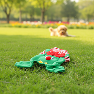 Luxuriöser Moderner Niedlicher Gestreifter Weihnachts-Elch Hunde- & Katzenmantel |   Winter Warmer Fleece-Overall |   Großhandel für Festtags-Haustierbekleidung - Product Image 3