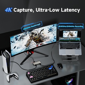 Station d'accueil <span class=keywords><strong>USB</strong></span>-C WAVLINK WL-VR204 2-en-1 avec carte de capture 4K haute performance – Vente directe usine - Product Image 3