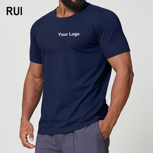 Camiseta Deportiva RUIQUWIN OEM con Logotipo Personalizado, Cuello Redondo, Manga Corta, Corte Regular, Tejido Transpirable de Secado Rápido para Hombre, Baloncesto - Product Image 1