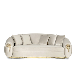 Sofás de Alta Calidad para Sala de Estar, Color Beige, Muebles de Foshan para el Hogar, Villas y Mansiones de Lujo, BOCAS-SF-04-SOLEIL, Personalizables - Product Image 1