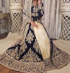 Royal Bridal Indian Pakistani <b>Wedding</b> Lehenga | Floor Length <b>Jacket</b> Style Dress with Heavy Zardozi Embroidery - Product Image 1