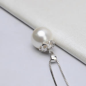 Pendentif en argent S925 avec grand motif Baotou et perle de 11-13 mm, design creux, pour femme, accessoires DIY, plateau vide pour pendentifs et breloques en perles - Product Image 3