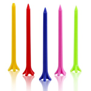 ทีกอล์ฟพลาสติกขนาด 100 มม. ทนทาน สีผสม สำหรับอุปกรณ์กอล์ฟ - Product Image 1