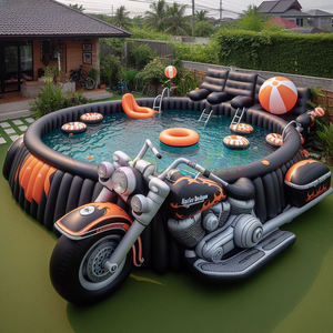 Toboggan aquatique gonflable commercial pour adultes - Usage familial et scolaire, certifié CE, capacité 500 kg, bâche PVC Funworld 0,9 mm - Product Image 3