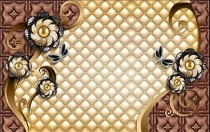 European Relief Wall Mural <strong>White</strong> Plaster <strong>Pattern</strong> <strong>Background</strong> Wallpaper 3d Stereo Photo Mural - Product Image 3