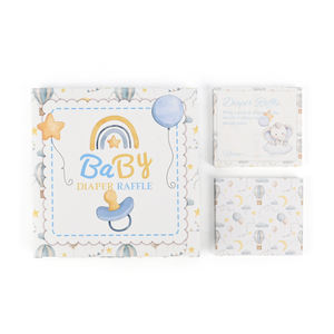 Custom Printed Baby Shower Games Gender Reveal <strong>Party</strong> <strong>Invitation</strong> Insert Card Game Diaper Raffle Card Box with Cards - Product Image 2