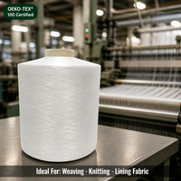 Fil à tricoter ultra doux 100 % polyester DTY 75/72 de qualité AA, faible élasticité, certifié Oeko-Tex 100, pour chaussettes, sous-vêtements, vêtements, tricot et tissage