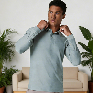 Chemises <span class=keywords><strong>Polo</strong></span> <span class=keywords><strong>Homme</strong></span> Couleur Unie Personnalisées Respirantes et Séchage Rapide pour l'Été – Style Business – Pour Huho <span class=keywords><strong>Boss</strong></span> - Product Image 5