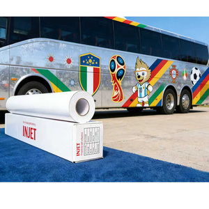 Rouleau de vinyle permanent imprimable à l'encre à solvant de qualité extérieure pour bannière, affiche, <span class=keywords><strong>film</strong></span> de <span class=keywords><strong>d</strong></span>écoration pour voiture - Product Image 1