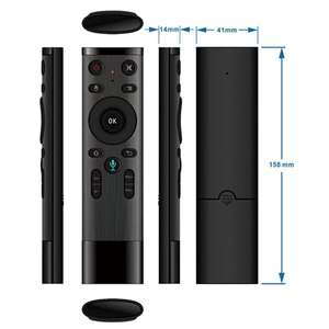 Q5 Mouse udara 6 sumbu <span class=keywords><strong>Remote</strong></span> dengan suara <span class=keywords><strong>2</strong></span>.4G Cheerdots <span class=keywords><strong>2</strong></span> Mouse udara dapat dilepas nirkabel Touchpad <span class=keywords><strong>Remote</strong></span> Control TV Universal Pintar - Product Image 3