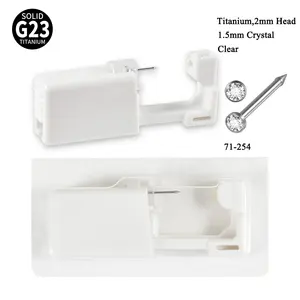 Disposable Safe Nose Piercing Unit Gun G23 Titanium Nose Studs Sterilized Packaging Puncture Kit Wholesale