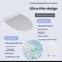 Siège de toilette universel à installation rapide à une touche, à fermeture amortie, avec plaque de recouvrement épaissie, vente en gros transfrontalière, origine non spécifiée, sans couche