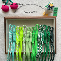 Sangle de sac tressée à la main en gros, porte-clés en paracorde coloré et mignon, cordon pour accessoire de sac DIY