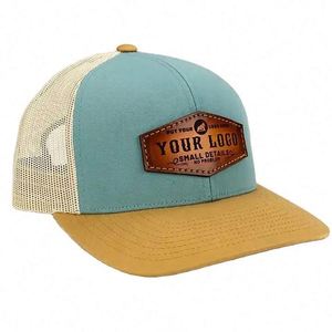 Casquette Trucker Homme Personnalisable 6 Panneaux Réglable Style 112 Broderie Maille Patch Cuir Personnalisé Certifié BSCI Vierge Richardson - Product Image 1