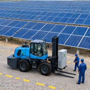 <span class=keywords><strong>Grue</strong></span> diesel de chariot élévateur pour la construction et l'agriculture avec la capacité de charge de 5 tonnes construite pour des terrains - Product Image 5