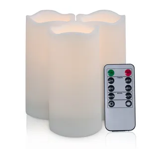 Оптовая продажа, яркие и долговечные Пластиковые беспламенные Свечи с водонепроницаемой батареей