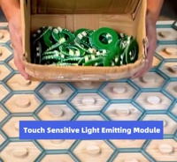 Module d'éclairage LED intelligent à capteur tactile pour table en bois avec matériaux standard pour effet ciel étoilé