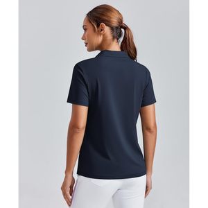 FOXA Polo de golf pour femme à manches courtes, col en V, UPF 50+, respirant, séchage rapide, haut de sport pour le golf - Product Image 2