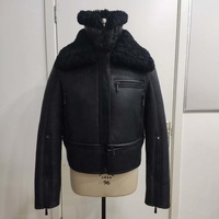 Veste bomber d'hiver de luxe pour hommes et femmes en cuir véritable de mouton et de fourrure d'agneau, imperméable, grande taille, avec fermeture éclair