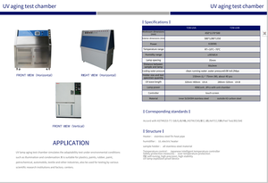 ISO ASTM UV 에이징 저항 시험실/페인트, 전기도금, 고무, 플라스틱용 자외선 풍화 시험실 - Product Image 3