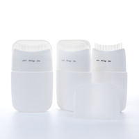 Flacon applicateur mat en PET avec peigne pour crème contour des yeux, emballage cosmétique vide à poussoir-tirette