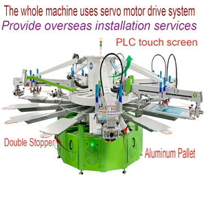 Machine d'impression sérigraphique rotative automatique à <span class=keywords><strong>6</strong></span> couleurs de haute qualité avec micro-réglage pour vêtements - Product Image 5